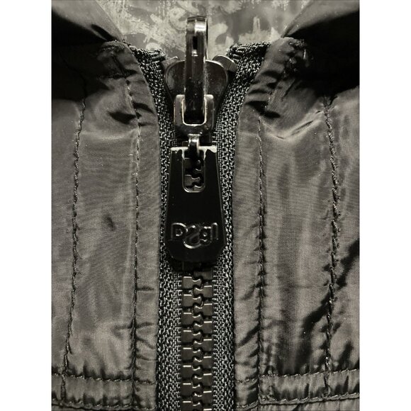 Desigual Black Reversible Hooded Full Zip Up Black Windbreaker Jacket Size S - Picture 6 of 14